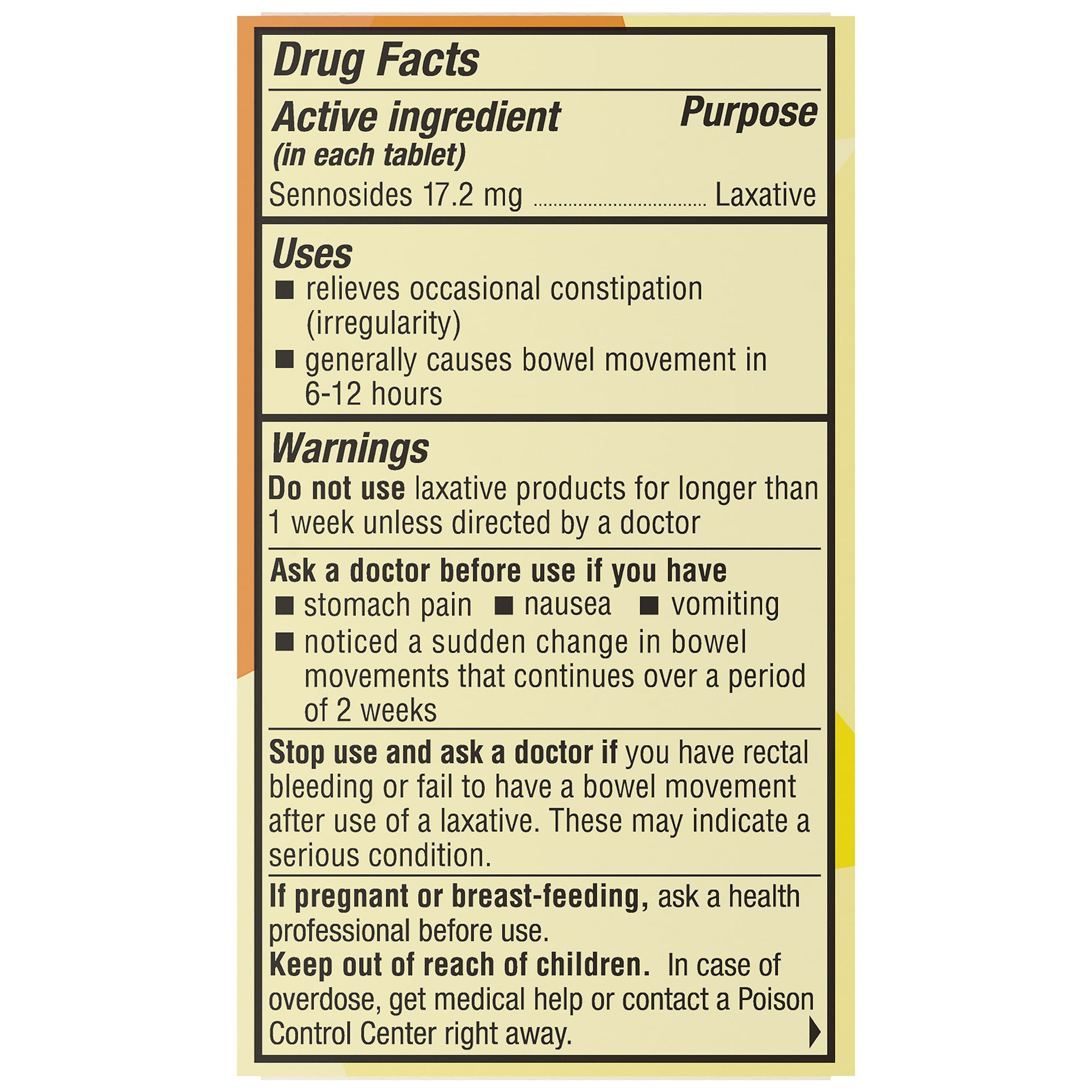 Senokot Extra Strength Laxative Tablets, 36 ct